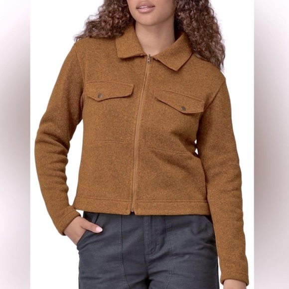NWT PATAGONIA Women's Better Sweater Zippered Chore Jacket Raptor Brown Small - Picture 1 of 6